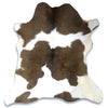 White & Chocolate Calfskin Rug