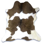 White & Chocolate Calfskin Rug