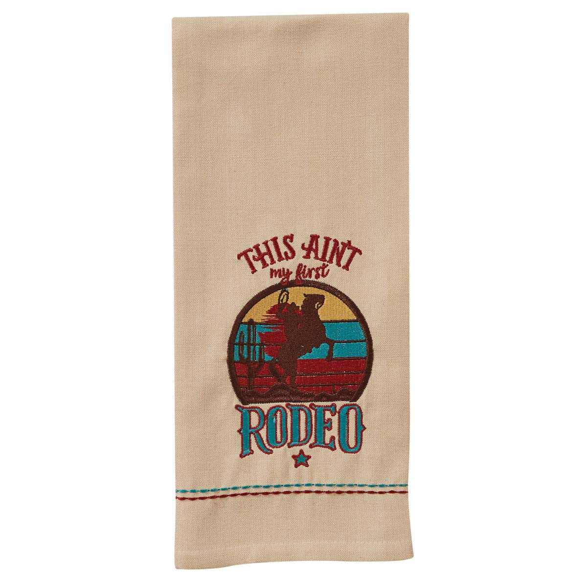 Western Rodeo Embroidered Dishtowels - Set of 4