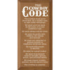Cowboy Code Wood Sign