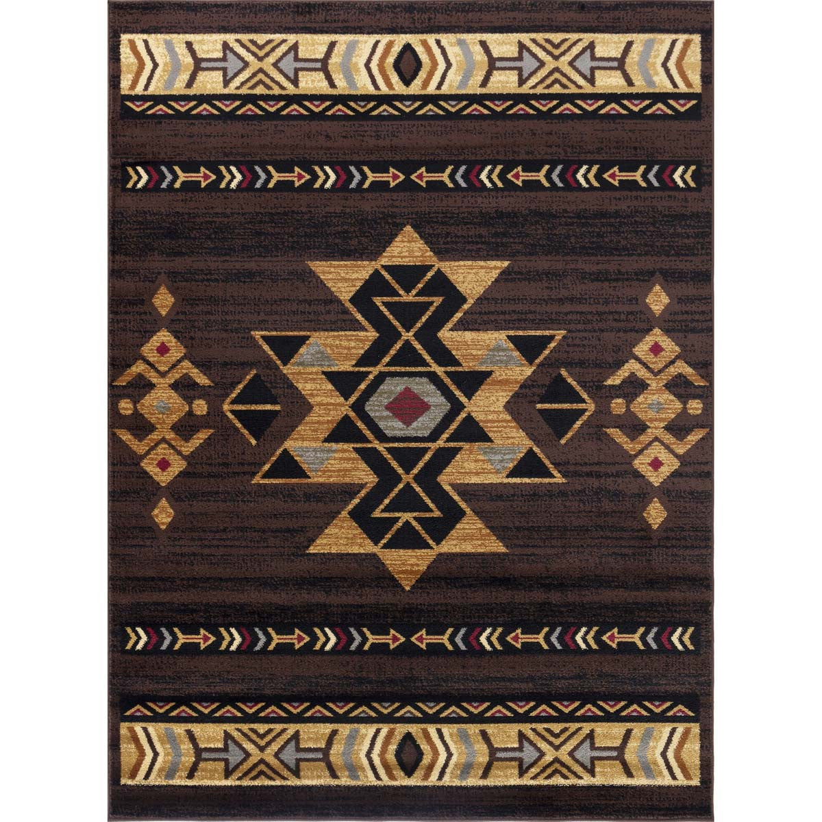 Outlaw Oasis Brown Rug - 5 x 7