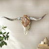 Authentic Longhorn Skull with Rose Gold Ombre Glass