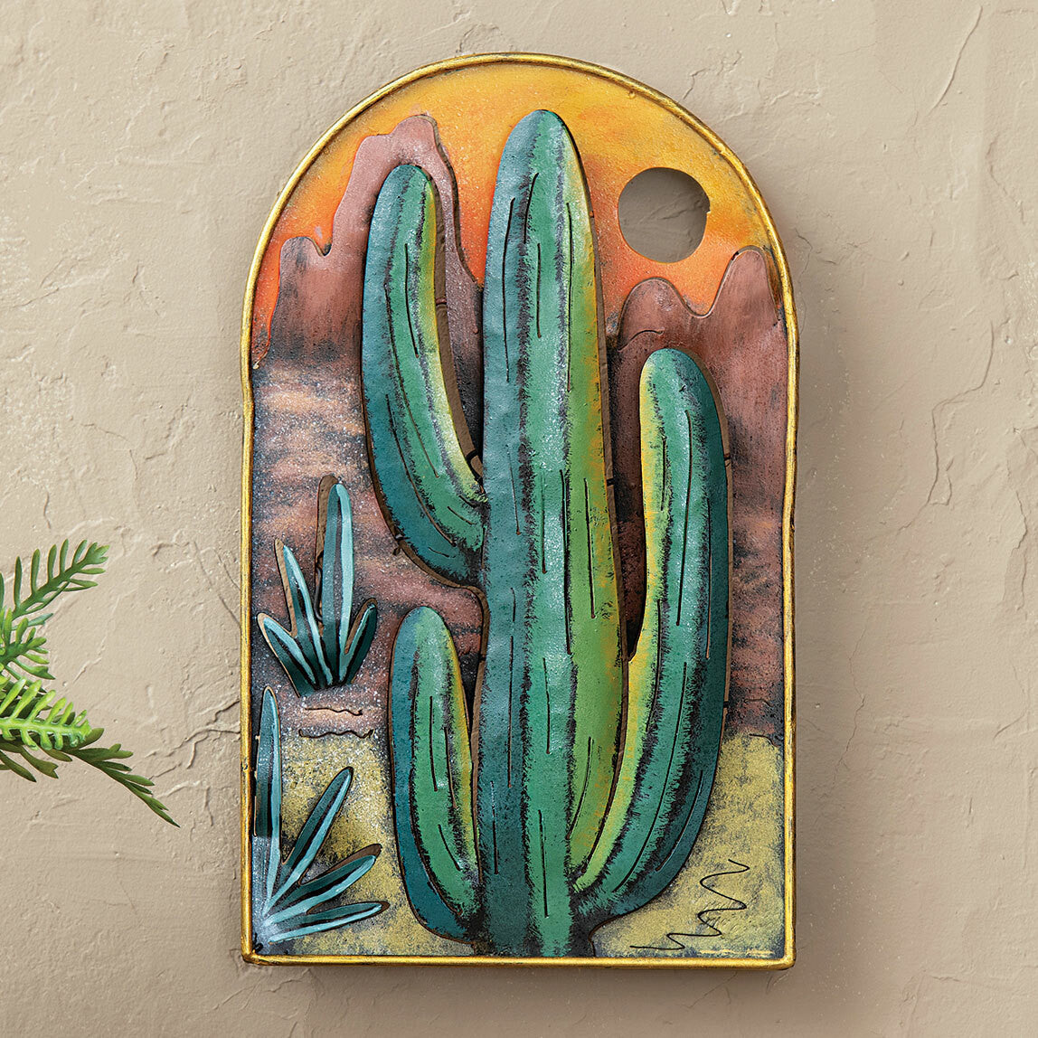 Cactus Ridge Metal Wall Art