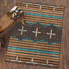 Three Chiefs Suede & Teal Rug - 3 x 4