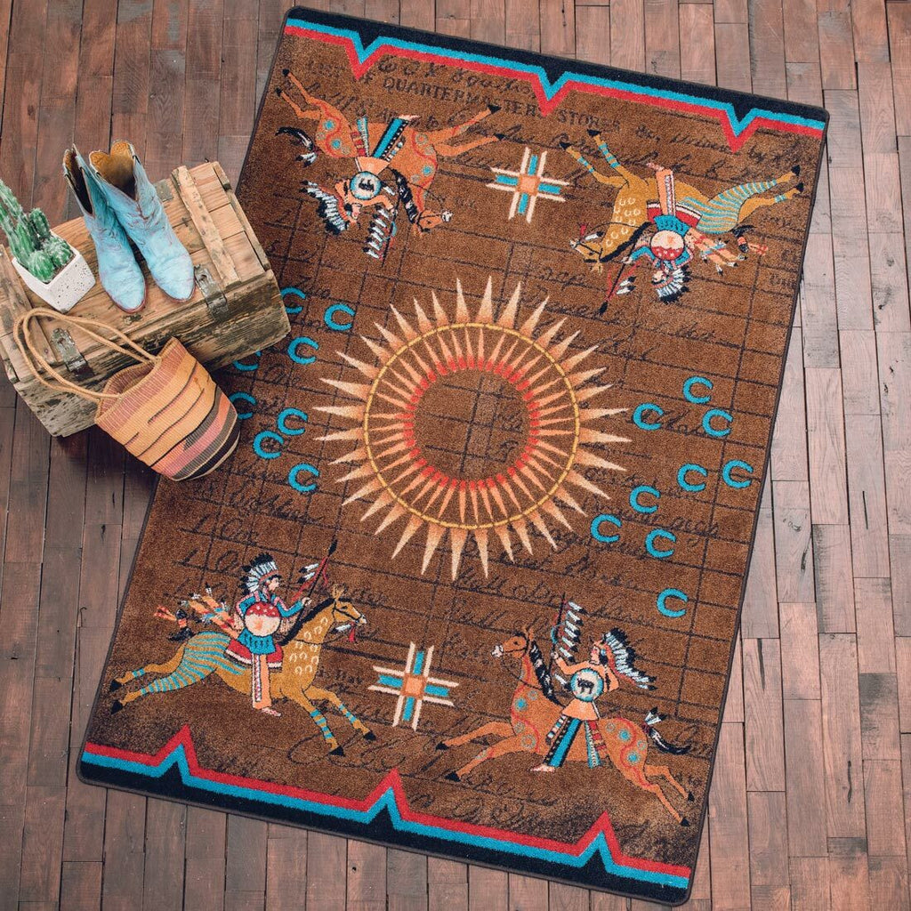 Battle Records Brown Rug - 3 x 4