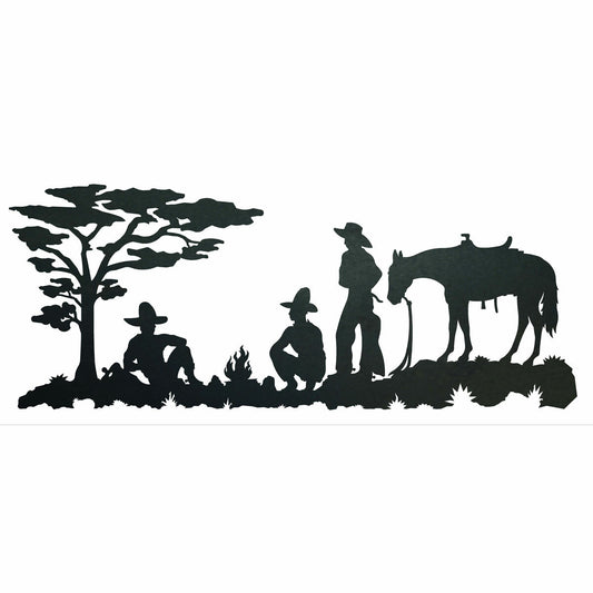 Cowboy Camp Metal Wall Art