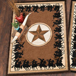 Lone Star Riders Chocolate Rug - 5 x 7