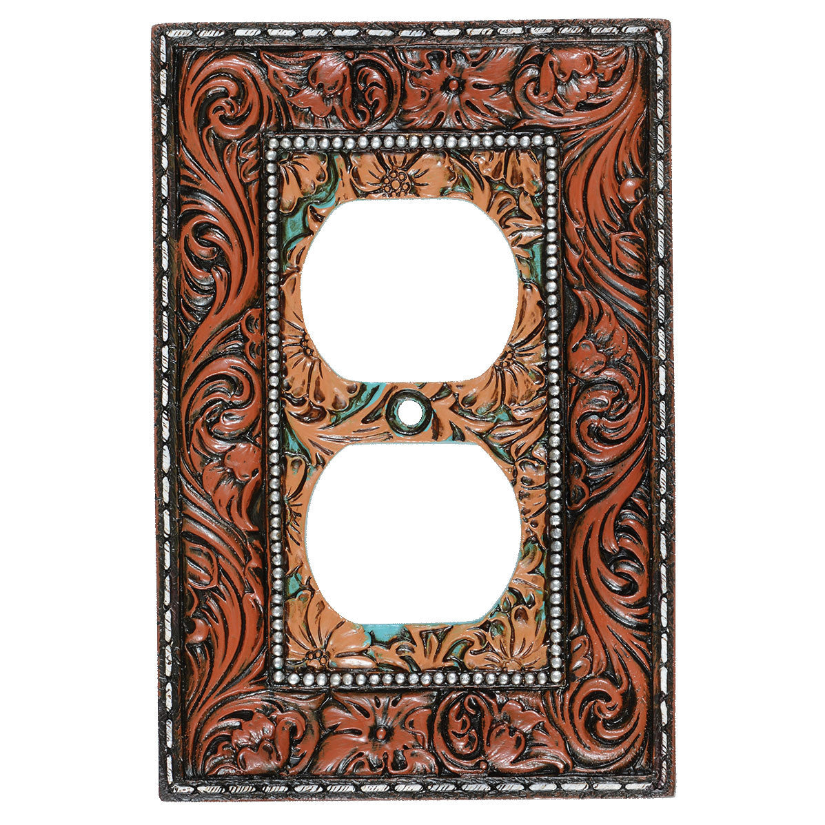 Vaquero Tooled Leather Outlet Cover