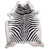 Zebra Printed White Cowhide Rug