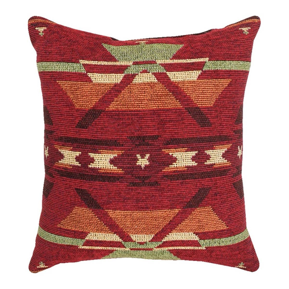 Southwestern Flame Tapestry Square Accent Pillow- SALE