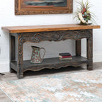 Cheyenne Carved Scrollwork Console Table