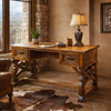 Duluth Reclaimed Wood Desk with Carved Legs