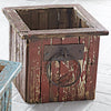 Southwestern Wood Storage Bin - Red