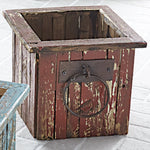 Southwestern Wood Storage Bin - Red