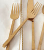 Square Handled Golden Forks - Set of 4