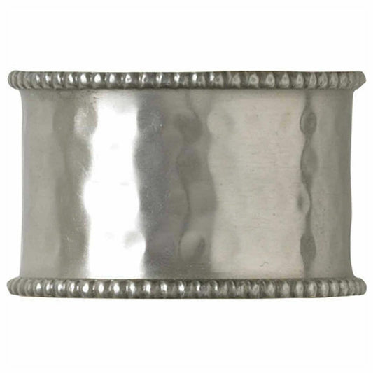 Hammered Pewter Napkin Rings - Set of 4