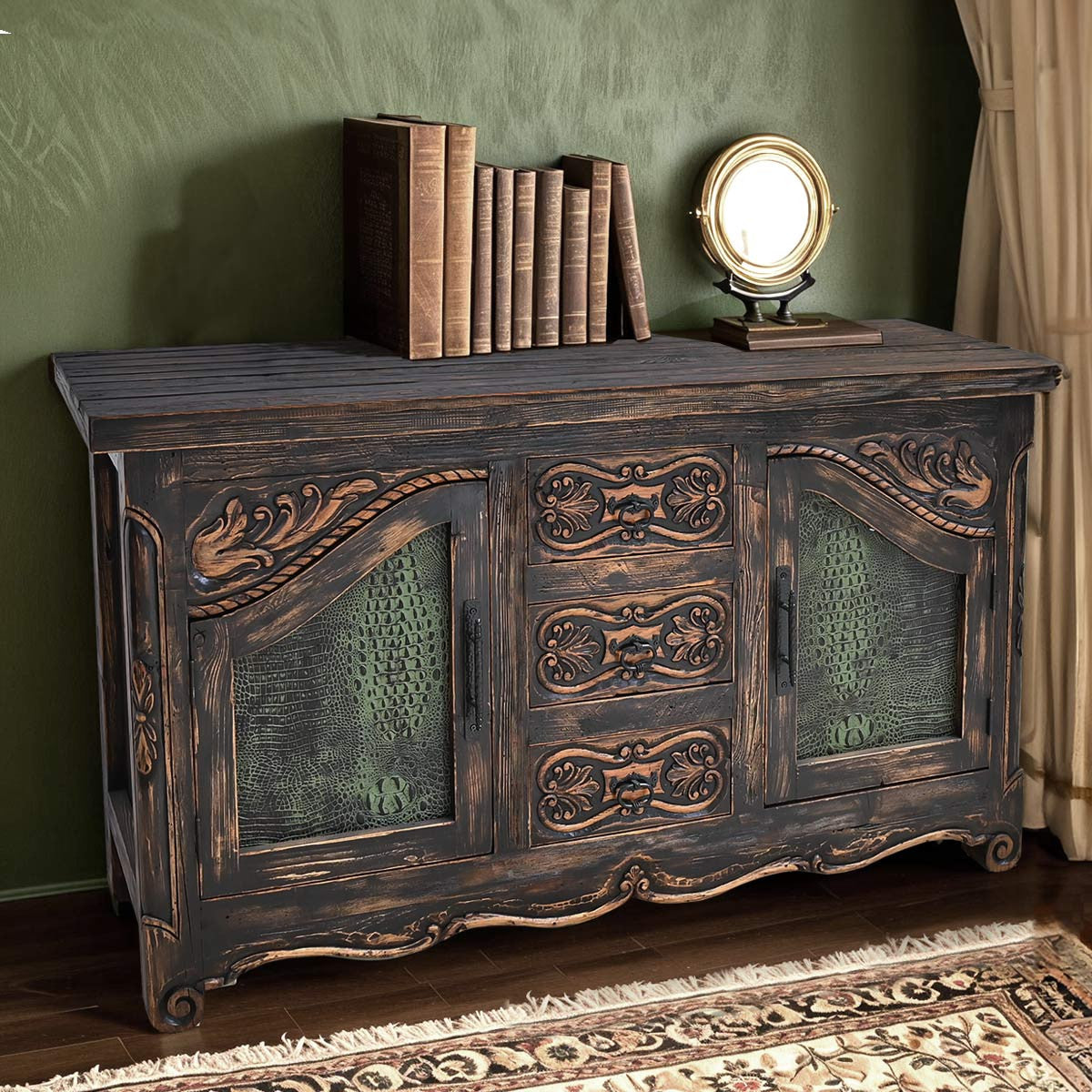Desert Ember Sideboard - Croc Panels
