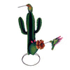 Sunspire Hummingbird Cacti Sculpture