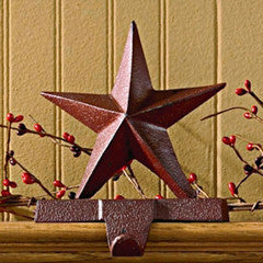 Red Lone Star Stocking Holders - Set of 2