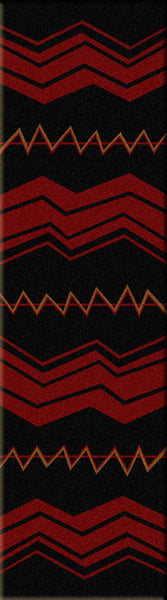 War Path Black Rug - 2 x 8
