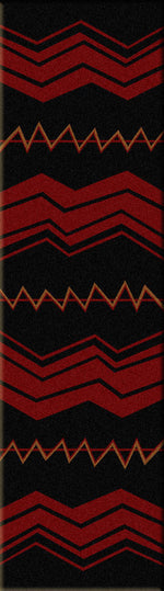 War Path Black Rug - 2 x 8