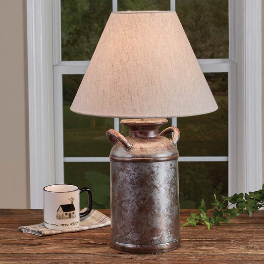Galvanized Jug Table Lamp - OUT OF STOCK UNTIL 05/27/2026