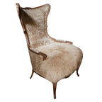 Eclectic Tibetan Sheep Wingback Chair