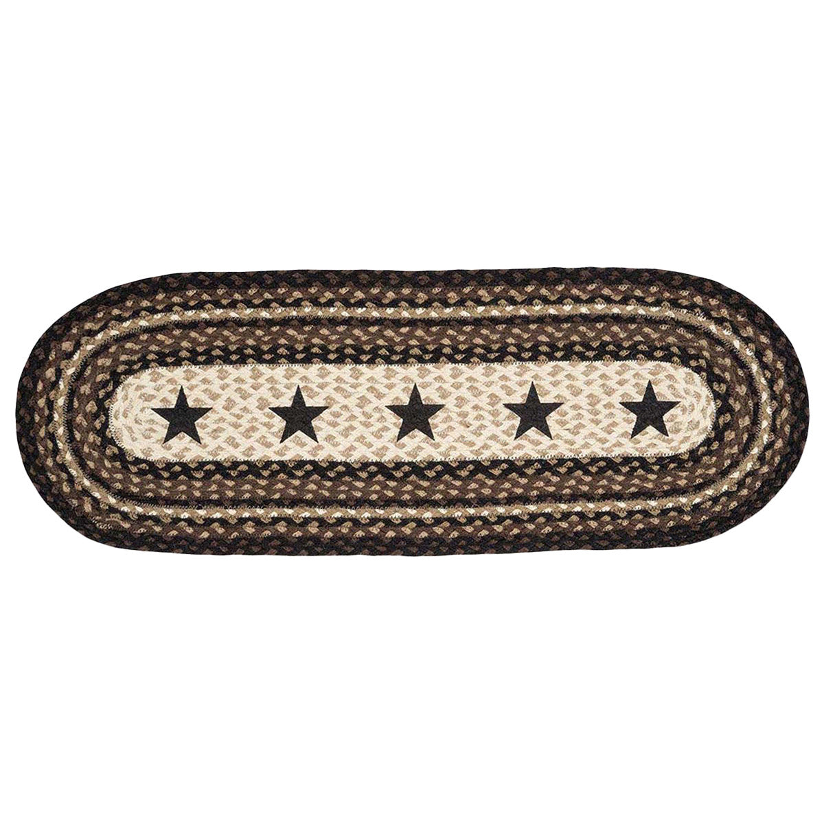 Black Lined Beacon Table Runner - 36 Inch