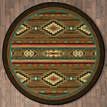 Frontier Outpost Rug - 8 Ft. Round