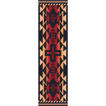 Rustic Cross Burnt Red Rug - 2 x 8