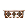 Unakite Stone 20 Inch Pine Hook Shelf
