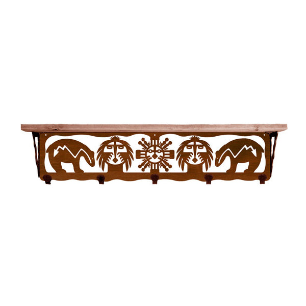 Fetish Bear 34 Inch Pine Hook Shelf