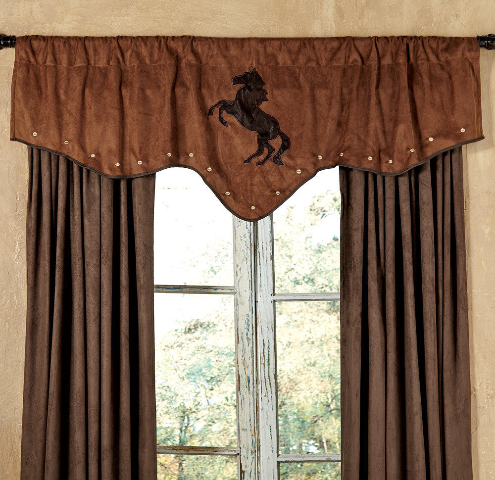 Chestnut Suede Horse Valance