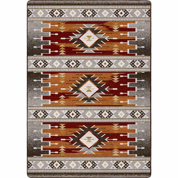 Sunset Path Rust Rug - 8 x 11