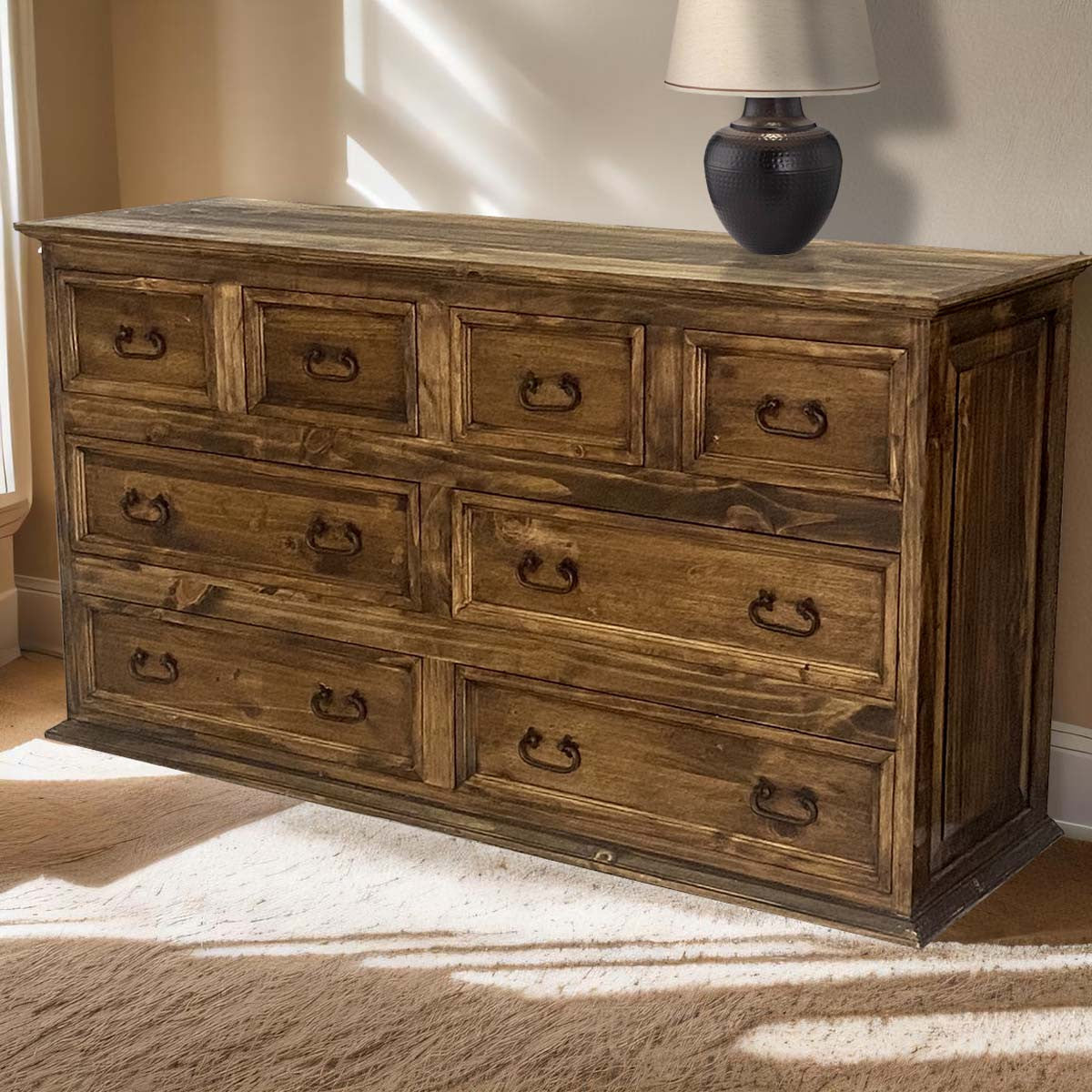 Woodland 8 Drawer Dresser - Brown