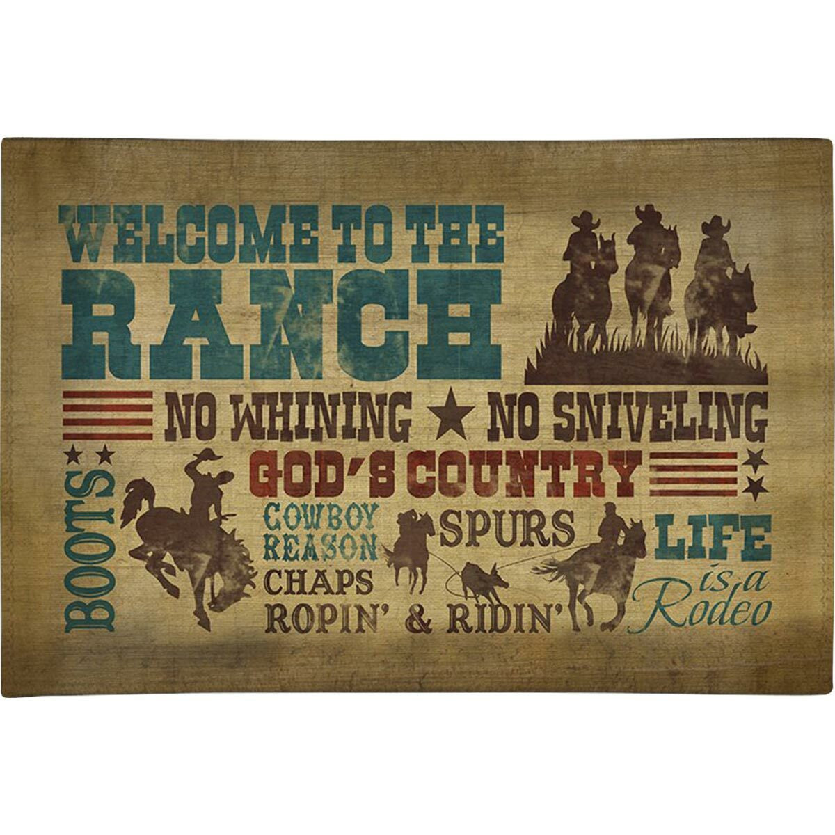 Ranch Rules Chenille Rug - 4 x 6