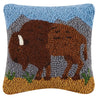Majesty Buffalo Hooked Pillow - OUT OF STOCK UNTIL 07/16/2026