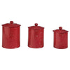 Lodge Red Canisters - Set of 3 - OUT OF STOCK UNTIL 05/27/2026