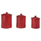 Lodge Red Canisters - Set of 3 - OUT OF STOCK UNTIL 05/27/2026