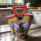 Brown Flower Cutlery Caddy