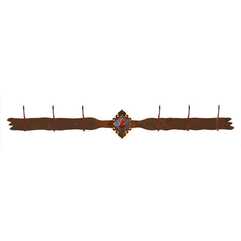 Red Jasper Stone 6 Hook Coat Rack