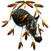 Feather Painted Horse Wall Art