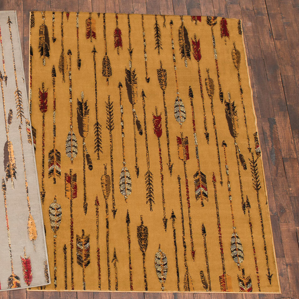 Feathered Arrows Beige Rug - 8 x 11 - OUT OF STOCK UNTIL 09/09/2026