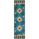 Diamond Creek Turquoise Rug - 2 x 8
