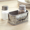Galvanized Prairie Salt & Pepper Set - OVERSTOCK