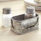 Galvanized Prairie Salt & Pepper Set - OVERSTOCK