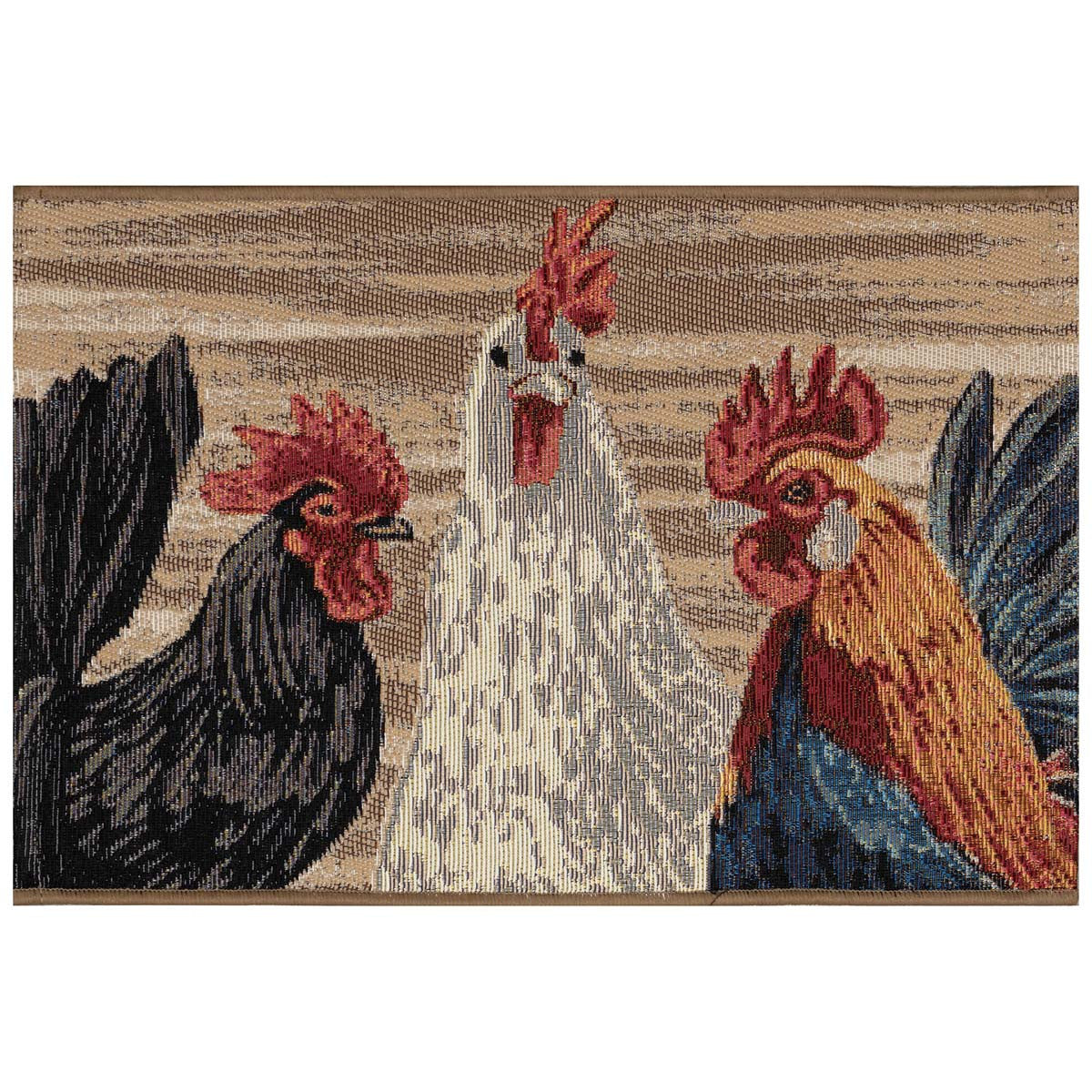 Rooster Roundup Floor Mat - 2 x 3 - OUT OF STOCK UNTIL 10/30/2026