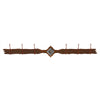 Diamond Old Silver Berry Concho 6 Hook Coat Rack