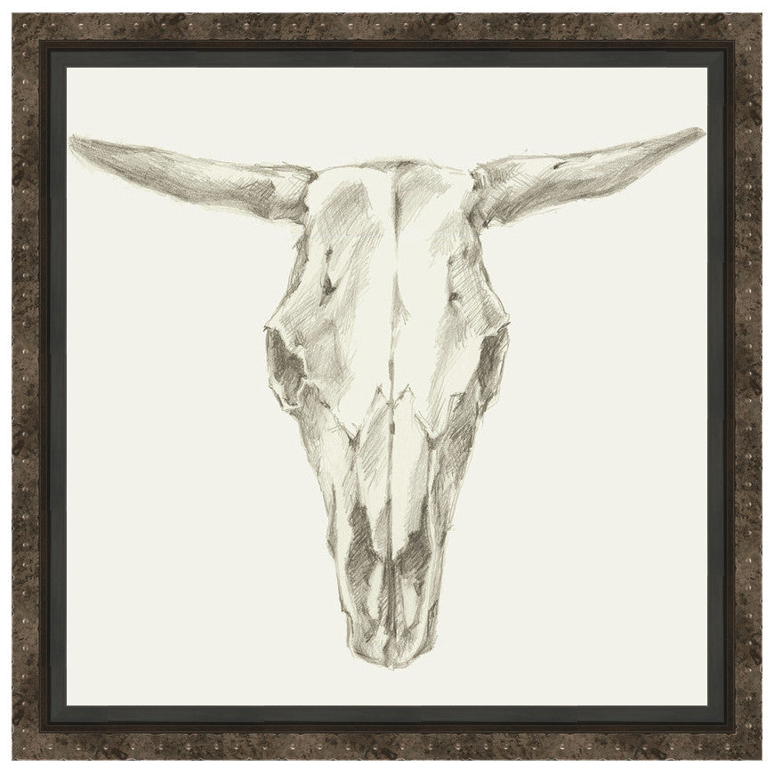 Custom Skull Mount II Framed Canvas