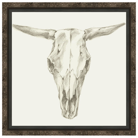 Custom Skull Mount II Framed Canvas